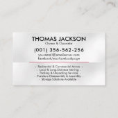 Professionele verhuisservice - Verhuizing Visitekaartje (Achterkant)