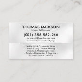 Professionele verhuisservice - Verhuizing Visitekaartje (Achterkant)