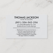 Professionele verhuisservice - Verhuizing Visitekaartje (Achterkant)