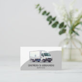 Professionele Verhuizer Vrachtwagen Verhuisbedrijf Visitekaartje (Staand voorkant)