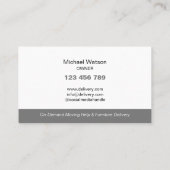 Professionele Verhuizer Vrachtwagen Verhuisbedrijf Visitekaartje (Achterkant)