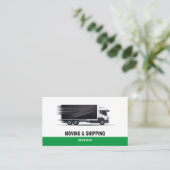 Professionele Verhuizer Vrachtwagen Verhuisbedrijf Visitekaartje (Staand voorkant)