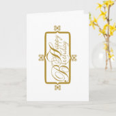 Professionele Verjaardag Kaart (Gele Bloem)