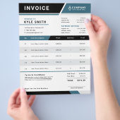 Professionele verkoopfactuur flyer (Hand)