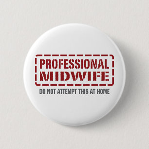 Professionele verloskundige ronde button 5,7 cm
