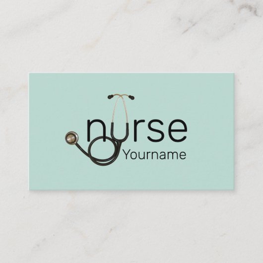 Professionele Verpleegkundige met Stethoscoop Sjab Visitekaartje (Voorkant)