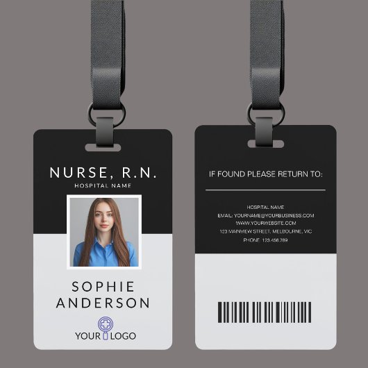 Professionele verpleegster ID-badge Badge