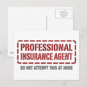 Professionele verzekeringsagent briefkaart (Voorkant / Achterkant)
