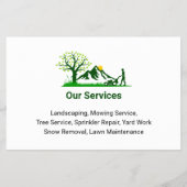 Professionele Verzorging Van Gazon Groen & Fris Tu Flyer (Achterkant)