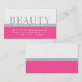 PROFESSIONELE vet baan kleur blok grijs snoep roze Visitekaartje (Voorkant / Achterkant)