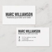 Professionele vet minimale symbolen visitekaartje (Voorkant / Achterkant)