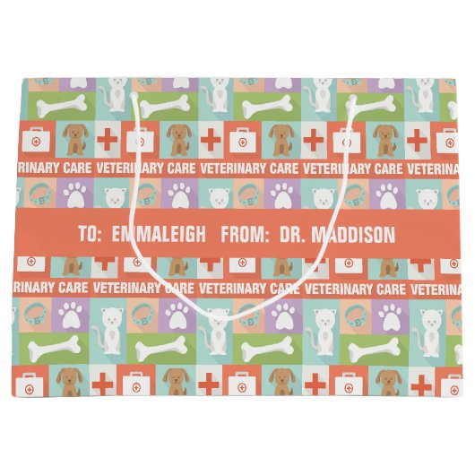 Professionele Veterinair Iconisch Ontwerp Groot Cadeauzakje (Voorkant)