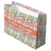 Professionele veterinaire iconische vormgeving groot cadeauzakje (Voorkant Gekanteld)