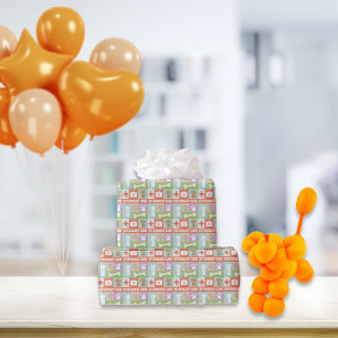 Professionele veterinaire pictogrammen ontworpen cadeaupapier