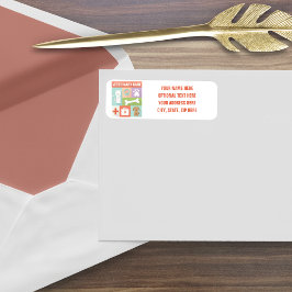 Professionele veterinaire pictogrammen ontworpen etiket