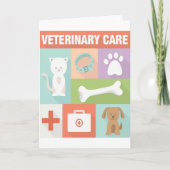 Professionele veterinaire pictogrammen ontworpen kaart (Voorkant)