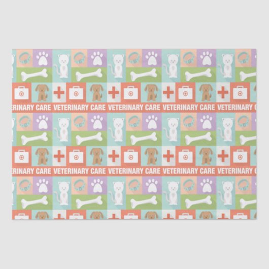 Professionele veterinaire pictogrammen ontworpen tissuepapier (Voorkant)