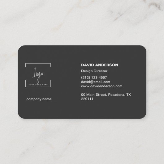 Professionele Vette Logo Moderne Eenvoudige Minima Visitekaartje (Achterkant)