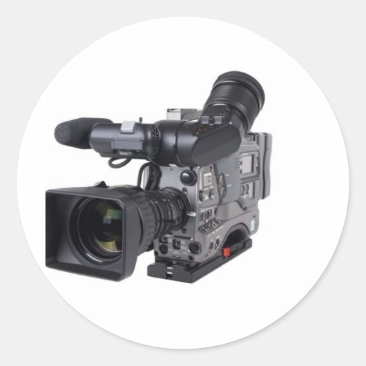 professionele videocamera ronde sticker (Voorkant)