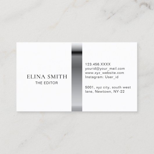 Professionele videoredacteur Black Gold Visitekaar Visitekaartje (Achterkant)