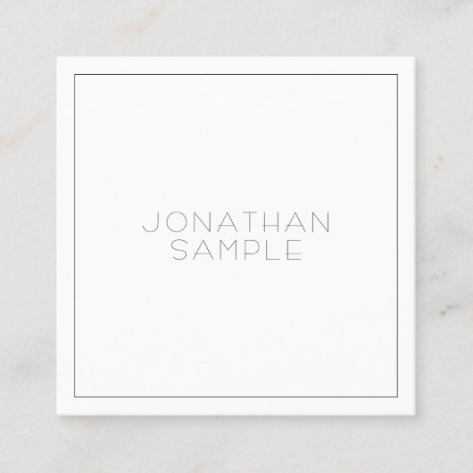 Professionele Vierkant Moderne Esthetische Luxe Du Vierkante Visitekaartje (Voorkant)