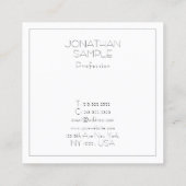 Professionele Vierkant Moderne Esthetische Luxe Du Vierkante Visitekaartje (Achterkant)