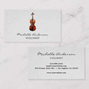 Professionele Violist Viool muziek Zwart Wit Visitekaartje