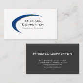 Professionele Visitekaartje Blauwe Curve (Voorkant / Achterkant)