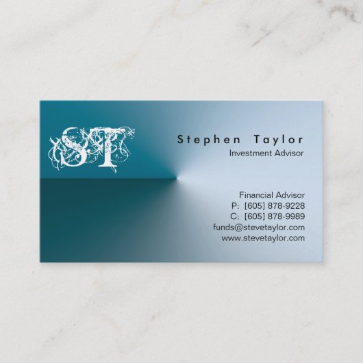 Professionele Visitekaartje Blue Plain Accounting (Voorkant)