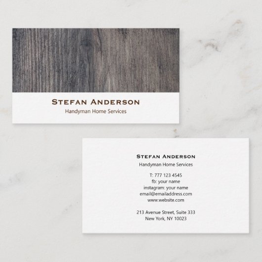 Professionele visitekaartje handyman home service (Voorkant / Achterkant)
