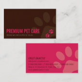 PROFESSIONELE VISITEKAARTJE huisdierverzorging (Voorkant / Achterkant)