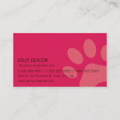 PROFESSIONELE VISITEKAARTJE huisdierverzorging (Achterkant)