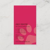 PROFESSIONELE VISITEKAARTJE huisdierverzorging (Achterkant)