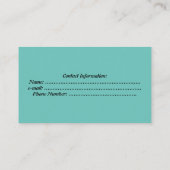 Professionele Visitekaartje van de arts (Achterkant)