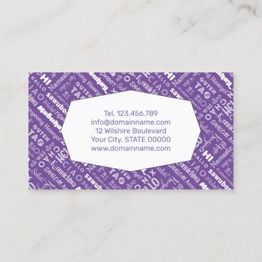 Professionele Visitekaartje voor vertalers (Achterkant)