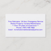 Professionele Visitekaartjes (Achterkant)