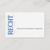 Professionele visitekaartjes blauw en wit (Achterkant)