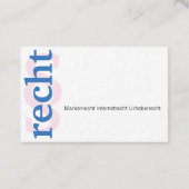 Professionele visitekaartjes blauw wit (Achterkant)