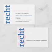 Professionele visitekaartjes blauw wit (Voorkant / Achterkant)