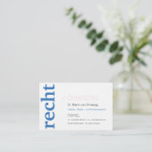 Professionele visitekaartjes blauw wit (Staand voorkant)