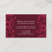 Professionele visitekaartjes kersenrood/bruin (Achterkant)