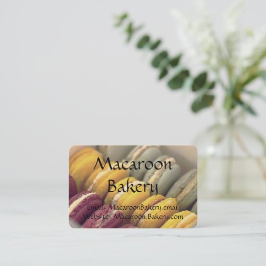 Professionele Visitekaartjes - Macaroon Bakery (Staand voorkant)
