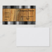 Professionele Visitekaartjes met hout- en metaalgr (Voorkant / Achterkant)