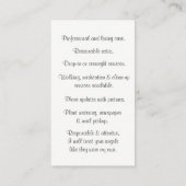 Professionele Visitekaartjes met kleine en middelg (Achterkant)