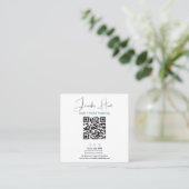 professionele visitekaartjes met QR-code (Staand voorkant)