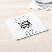 professionele visitekaartjes met QR-code Kartonnen Onderzetters (Schuin)