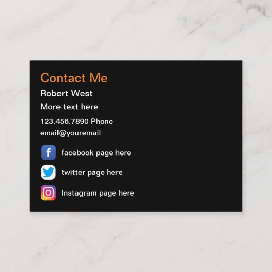 Professionele Visitekaartjes met sociaal mediaprof (Voorkant)