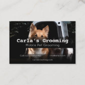 Professionele Visitekaartjes Mobiele Pet Grooming (Achterkant)