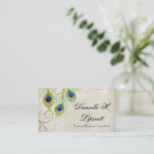 Professionele Visitekaartjes - Peacock Feathers (Staand voorkant)