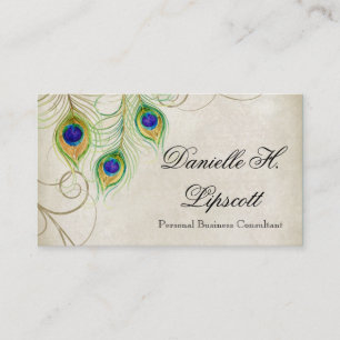 Professionele Visitekaartjes - Peacock Feathers